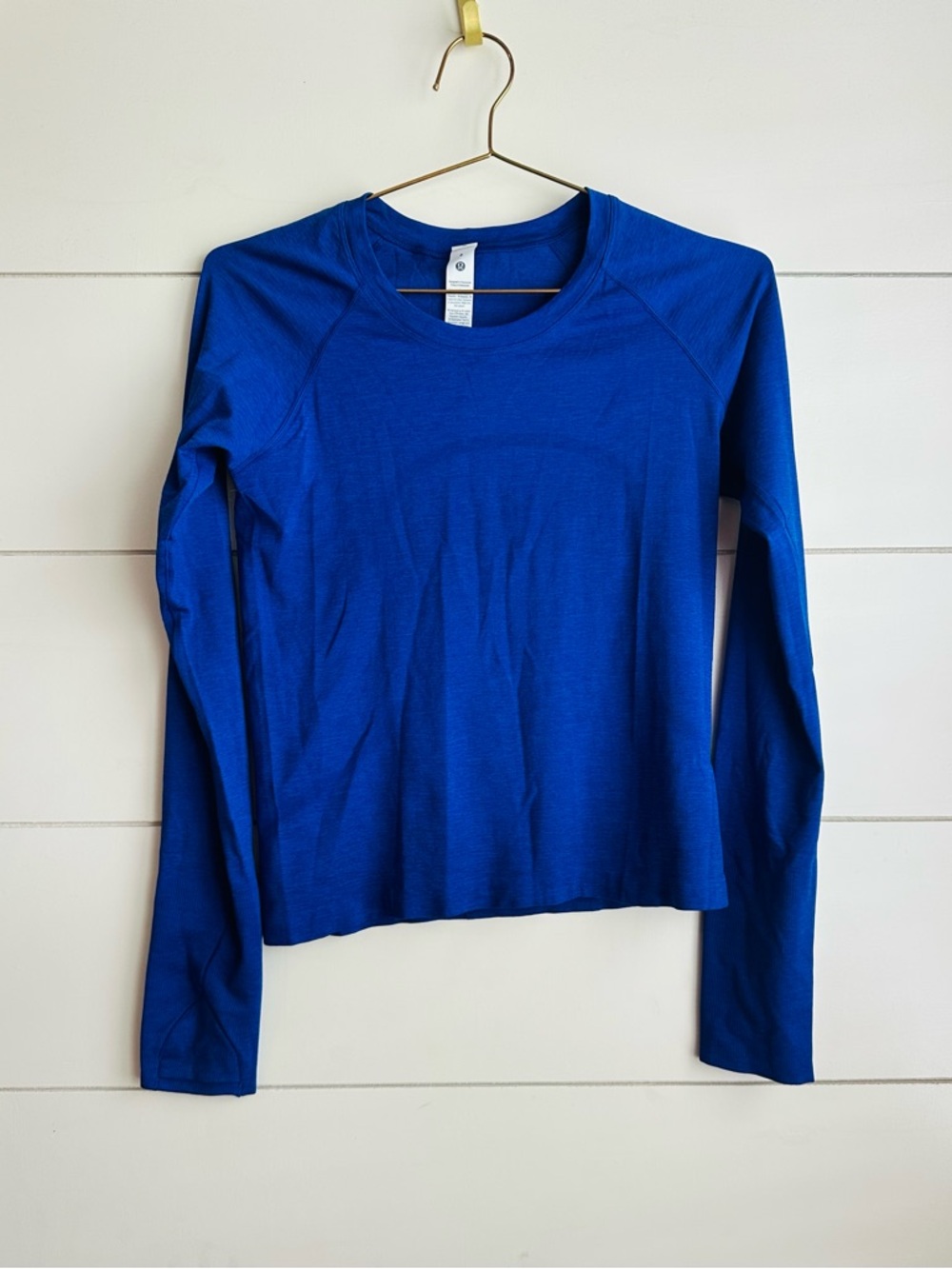 lululemon athletica Royal Blue Long-Sleeve crop swiftly